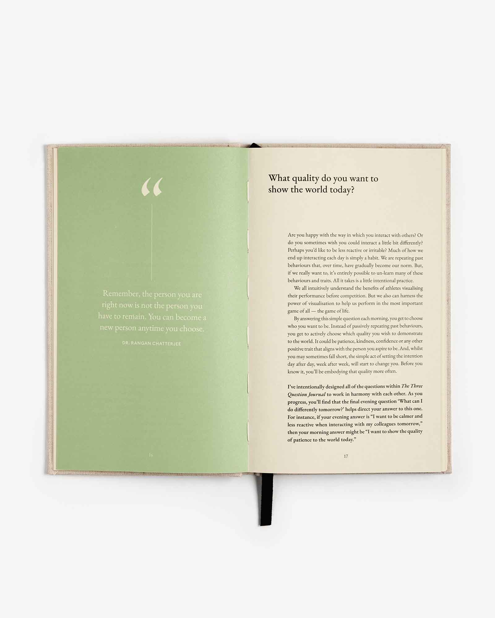 The Three Question Journal - Green