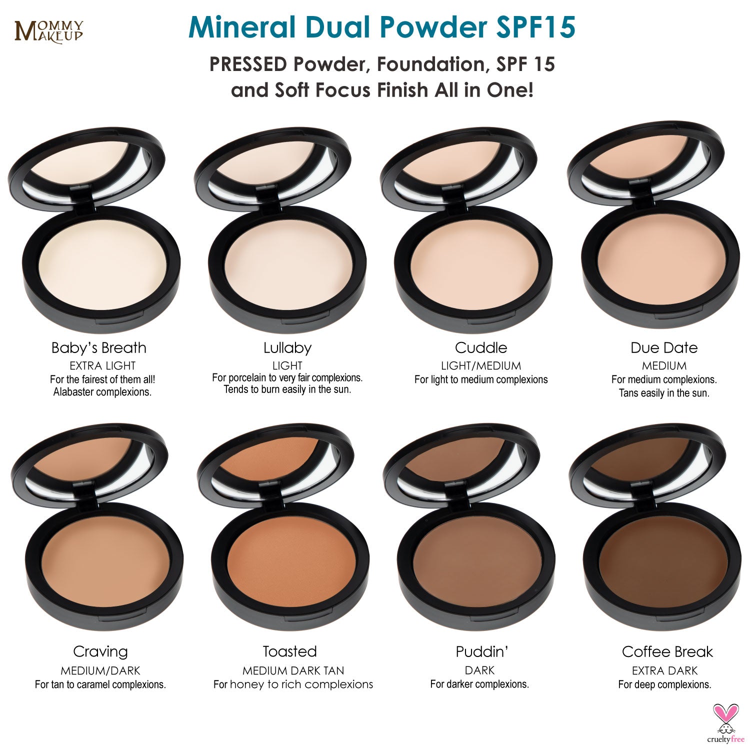 Mineral Dual Powder Foundation SPF15 (0.45 oz.) - Baby's Breath (Extra Light)
